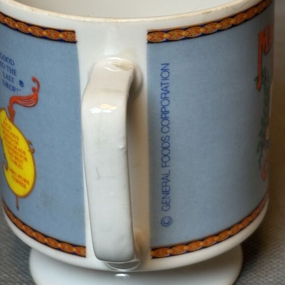 Vintage Maxwell House Coffee Cup Pedestal Footed Mug Cup 8 oz Retro 1970s - Picture 4 of 9